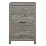 Modern lines and rustic styling gray finish chest additional photo 2 of 2