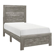 Modern lines and rustic styling gray finish twin bed by Homelegance additional picture 12