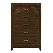 Walnut finish modern styling chest by Homelegance additional picture 3