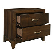 Walnut finish modern styling nightstand by Homelegance additional picture 2