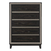 Ebony and silver finish modern styling chest by Homelegance additional picture 3