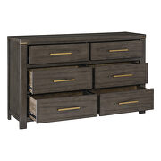 Brownish gray with gold finished hardware dresser by Homelegance additional picture 4