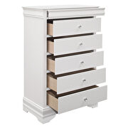 White finish faux alligator embossed drawer fronts chest additional photo 2 of 2