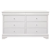 White finish faux alligator embossed drawer fronts dresser by Homelegance additional picture 3
