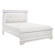 White finish full bed with led lighting by Homelegance additional picture 3