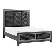 Wire-brushed gray finish queen bed by Homelegance additional picture 8