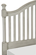 Light gray finish slat headboard and footboard queen bed additional photo 3 of 19