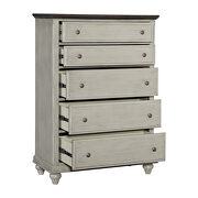 Dark brown and light gray finish chest additional photo 3 of 4