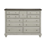 Dark brown and light gray finish dresser by Homelegance additional picture 2