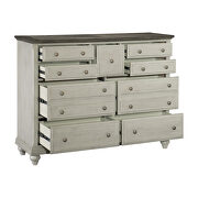 Dark brown and light gray finish dresser by Homelegance additional picture 3