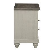 Dark brown and light gray finish nightstand by Homelegance additional picture 2