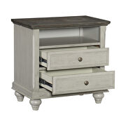 Dark brown and light gray finish nightstand by Homelegance additional picture 6