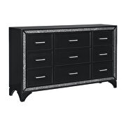 Pearl black metallic finish queen bed by Homelegance additional picture 9