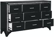Pearl black metallic finish dresser by Homelegance additional picture 9
