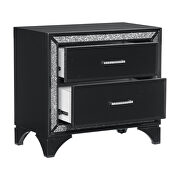 Pearl black metallic finish nightstand by Homelegance additional picture 6