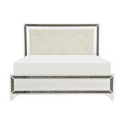Pearl white metallic finish queen bed by Homelegance additional picture 18