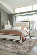 Pearl white metallic finish queen bed by Homelegance additional picture 19