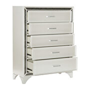 Pearl white metallic finish chest additional photo 5 of 5