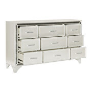 Pearl white metallic finish dresser by Homelegance additional picture 6