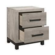 Light gray and gray finish nightstand by Homelegance additional picture 2