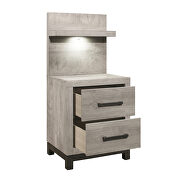 Light gray and gray finish nightstand by Homelegance additional picture 3