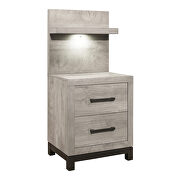 Light gray and gray finish nightstand by Homelegance additional picture 4
