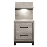 Light gray and gray finish nightstand by Homelegance additional picture 5