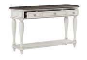 Antique white and oak sofa table by Homelegance additional picture 3