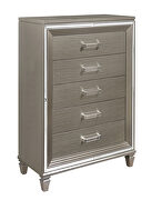 Silver-gray metallic finish chest additional photo 3 of 3