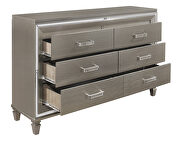 Silver-gray metallic finish dresser by Homelegance additional picture 3