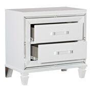 White metallic finish nightstand by Homelegance additional picture 4