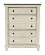 Antique white and rosy brown chest additional photo 2 of 2