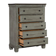 Coffee and antique gray chest by Homelegance additional picture 2