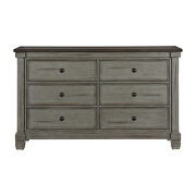 Coffee and antique gray dresser by Homelegance additional picture 3