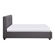 Graphite fabric upholstery queen platform bed additional photo 2 of 6