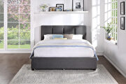 Graphite fabric upholstery full platform bed by Homelegance additional picture 5