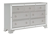Gray and silver finish striking styling eastern king bed by Homelegance additional picture 5