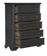 Wire-brushed charcoal finish chest additional photo 2 of 2