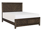 Distressed espresso finish modern-rustic design queen bed by Homelegance additional picture 15