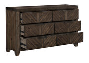 Distressed espresso finish modern-rustic design queen bed by Homelegance additional picture 10