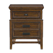 Brown cherry finish classic styling nightstand by Homelegance additional picture 3