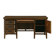 Brown cherry finish executive desk additional photo 3 of 11