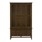 Brown cherry finish buffet & hutch by Homelegance additional picture 2