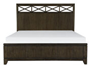 Dark brown finish headboard with x-frame insert queen bed by Homelegance additional picture 14