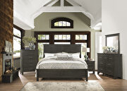Charcoal gray finish transitional styling queen bed by Homelegance additional picture 17