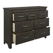 Charcoal gray finish transitional styling dresser by Homelegance additional picture 3