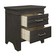 Charcoal gray finish transitional styling nightstand by Homelegance additional picture 2