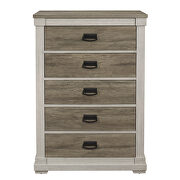 White and weathered gray finish transitional styling chest additional photo 4 of 4