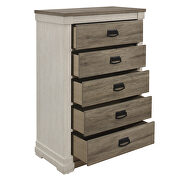 White and weathered gray finish transitional styling chest additional photo 5 of 4
