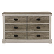 White and weathered gray finish transitional styling dresser by Homelegance additional picture 4